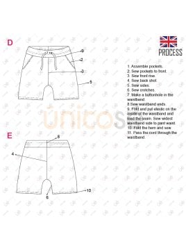 MOLDE SHORT BASICO BEBE 2301
