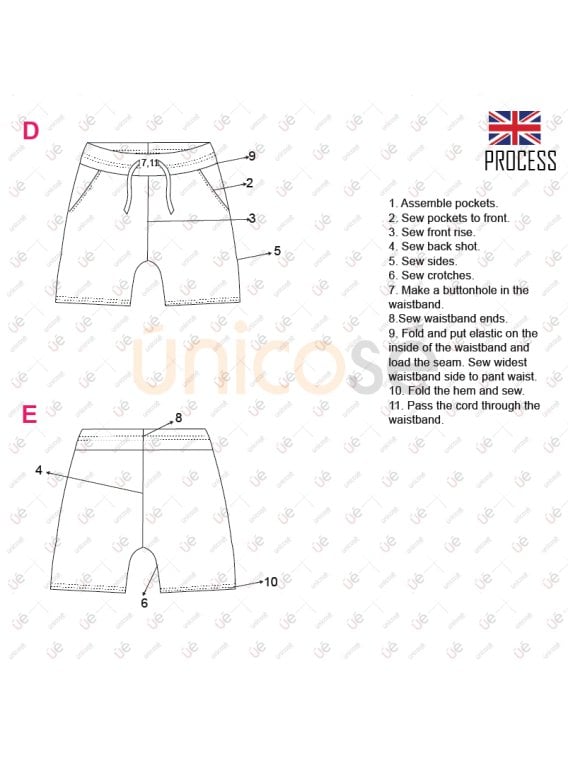 MOLDE SHORT BASICO BEBE 2301