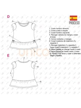 MOLDE POLERA VUELO NIÑA 2301