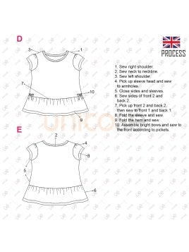 MOLDE POLERA VUELO NIÑA 2301