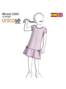 MOLDE VESTIDO SIMPLE NIÑA 2305