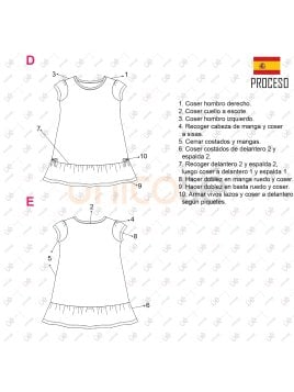 MOLDE VESTIDO SIMPLE NIÑA 2305