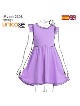 MOLDE VESTIDO EVASE NIÑA 2306