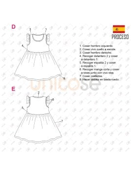 MOLDE VESTIDO EVASE NIÑA 2306