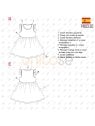 MOLDE VESTIDO EVASE NIÑA 2306