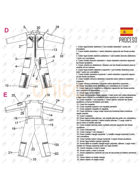 MOLDE TRABAJO OVEROL 2343