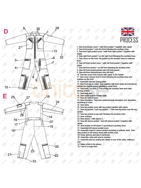 MOLDE TRABAJO OVEROL 2343