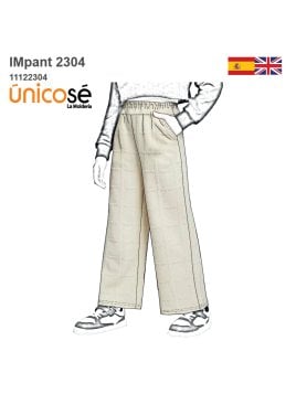 MOLDE PANTALON JOGGER ANCHO NIÑA 2304