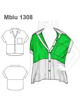 BLUSA CAMISERA CORTE HORIZONTAL