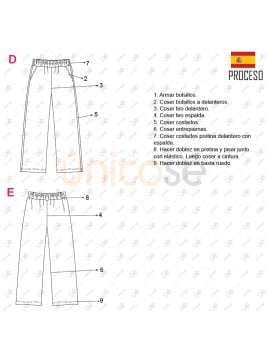MOLDE PANTALON JOGGER ANCHO NIÑA 2304