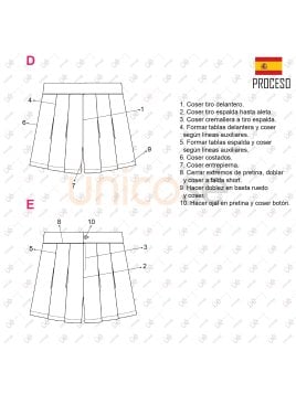 MOLDE ESCOLAR FALDA SHORT 2303