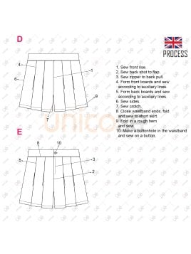 MOLDE ESCOLAR FALDA SHORT 2303