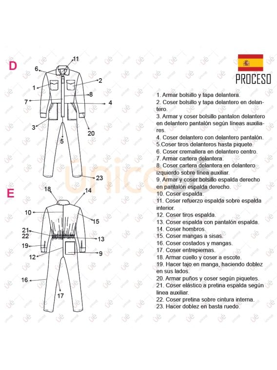 MOLDE TRABAJO OVEROL 2344