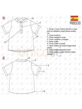 MOLDE CAMISA MAO NIÑO 2301