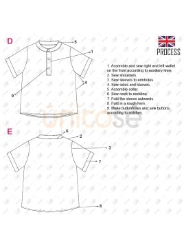 MOLDE CAMISA MAO NIÑO 2301