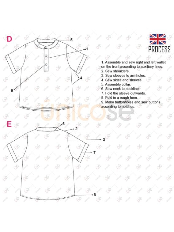 MOLDE CAMISA MAO NIÑO 2301