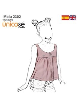 MOLDE BLUSA SIN MANGAS NIÑA 2302