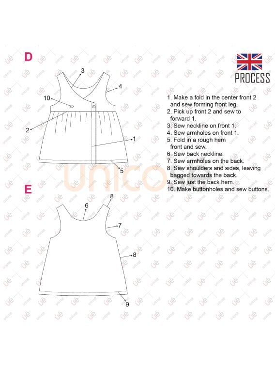MOLDE BLUSA SIN MANGAS NIÑA 2302
