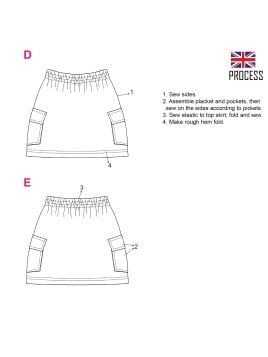 MOLDE FALDA CARGO MUJER 2001