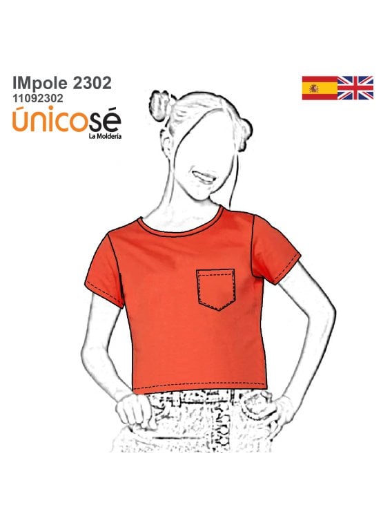 MOLDE POLERA BASICA NIÑA 2302