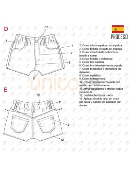 MOLDE SHORT JEAN NIÑA 2301