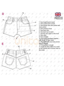 MOLDE SHORT JEAN NIÑA 2301