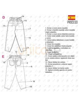 MOLDE PANTALON JEAN NIÑA 2305