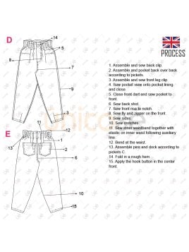 MOLDE PANTALON JEAN NIÑA 2305