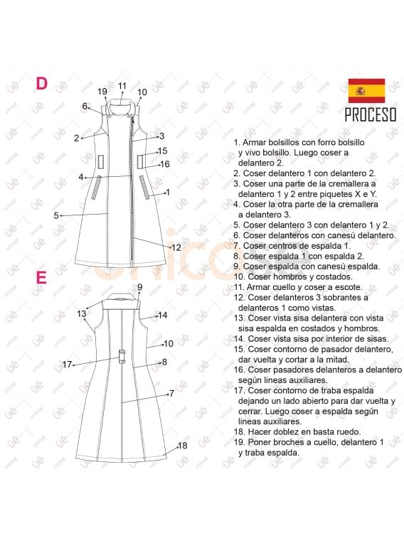 MOLDE VESTIDO MIDI MUJER 2316