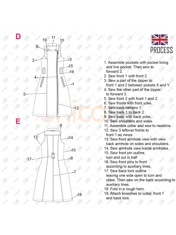 MOLDE VESTIDO MIDI MUJER 2316