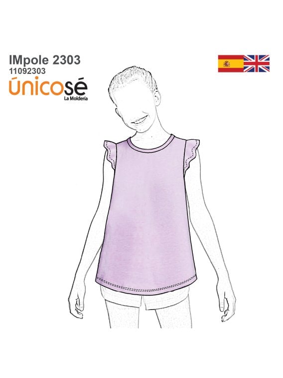MOLDE POLERA EVASE NIÑA 2303