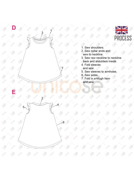 MOLDE POLERA EVASE NIÑA 2303