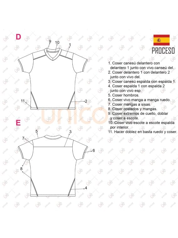 MOLDE ESCOLAR POLERA CORTES 2304