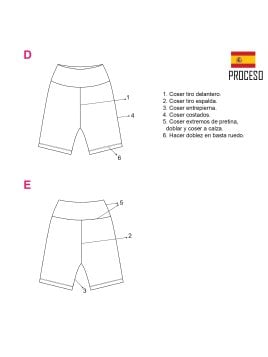 MOLDE SHORT CALZA MUJER 2005