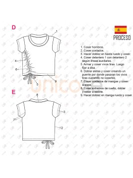 MOLDE POLERA CORTA NIÑA 2304