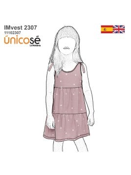 MOLDE VESTIDO BASICO NIÑA 2307