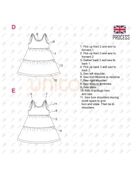 MOLDE VESTIDO BASICO NIÑA 2307