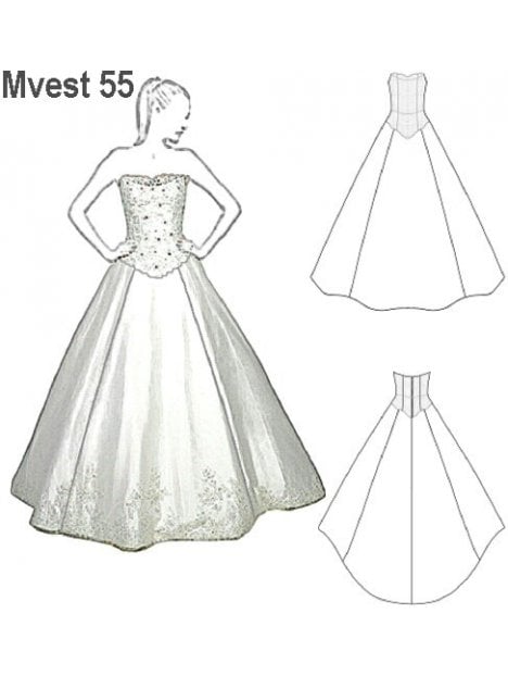 VESTIDO NOVIA ENCAJE CON COLA, CORSET ST