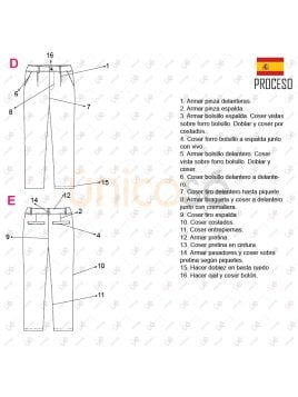 MOLDE PANTALON PINZADO HOMBRE RT 2347