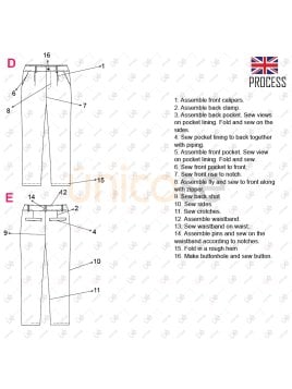 MOLDE PANTALON PINZADO HOMBRE RT 2347