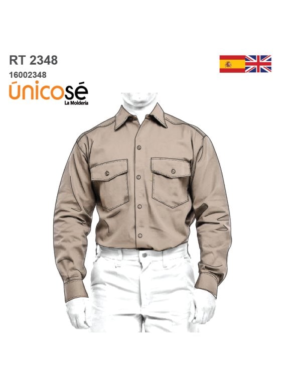 MOLDE CAMISA CARGO HOMBRE RT 2348