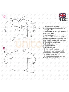 MOLDE CAMISA CARGO HOMBRE RT 2348