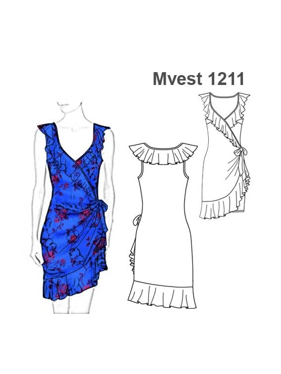 VESTIDO CON VUELOS Y AMARRA