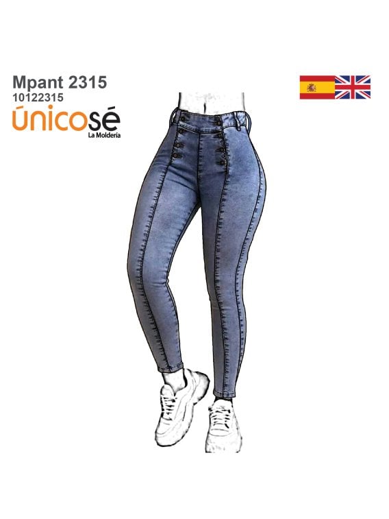 MOLDE PANTALON JEAN MUJER 2315