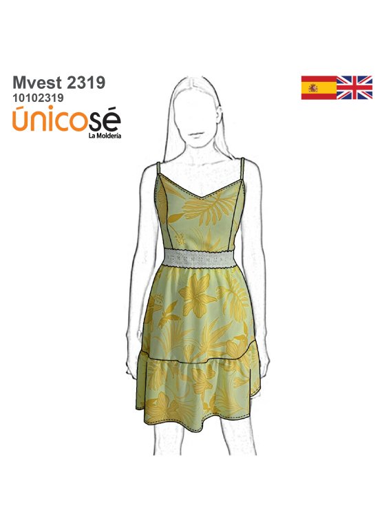 MOLDE VESTIDO SOLERA MUJER 2319