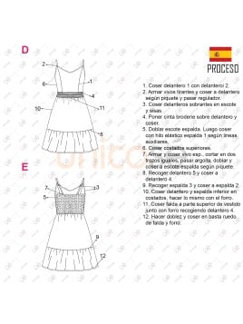 MOLDE VESTIDO SOLERA MUJER 2319