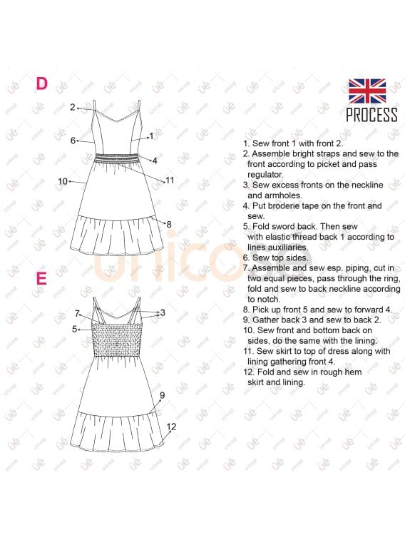 MOLDE VESTIDO SOLERA MUJER 2319