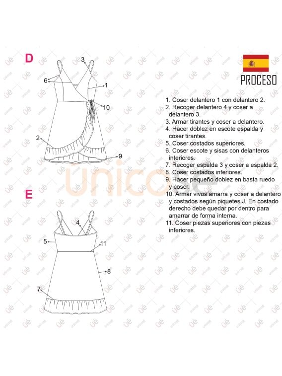 MOLDE VESTIDO SOLERA MUJER 2318