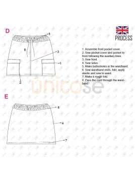 MOLDE FALDA CARGO MUJER 2308