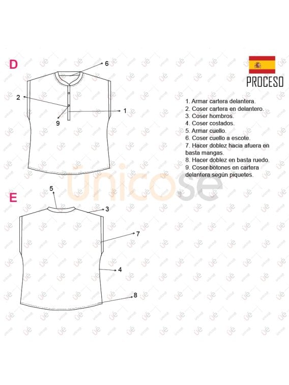 MOLDE BLUSA SANITARIA RT 2350